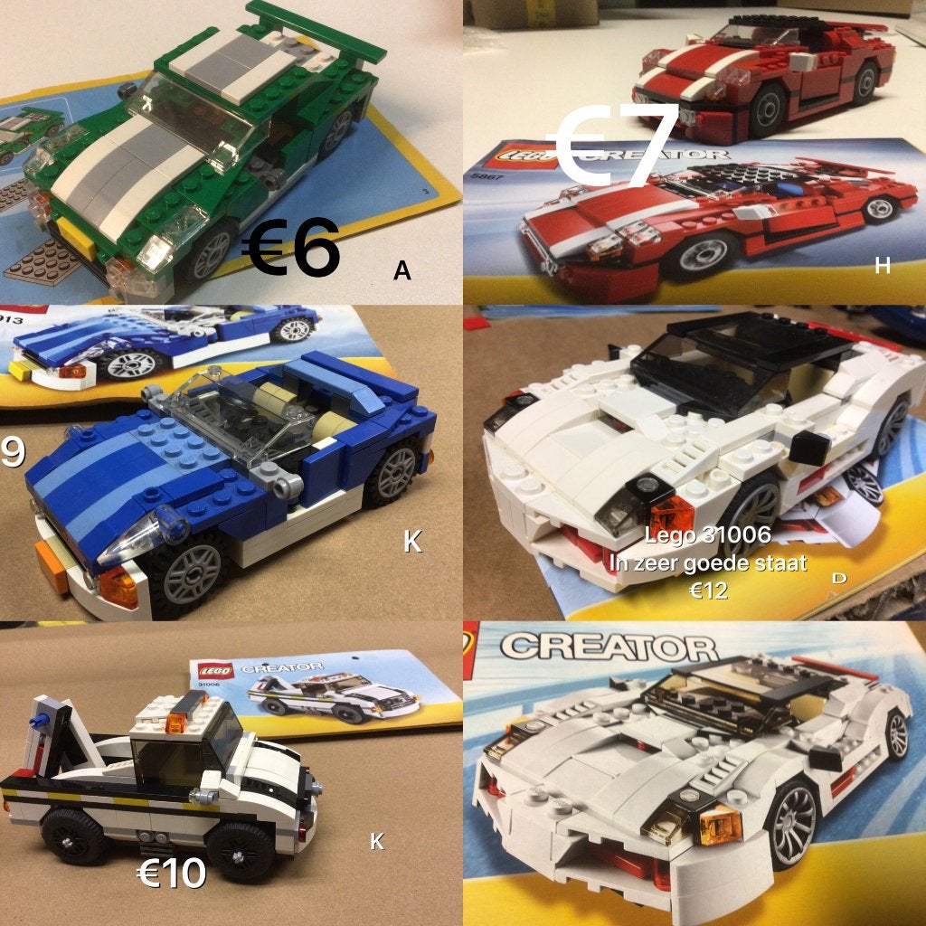 Diverse LEGO Creator auto's - Verschillende modellen, Gebruikt, Lego, Ophalen of Verzenden, Creator