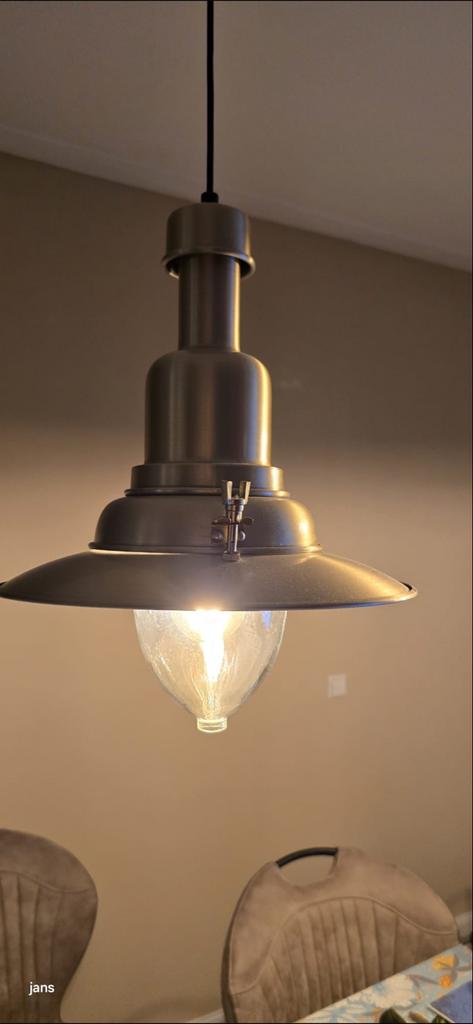 Ikea Ottava Hanglamp - Industriële Stijl, Huis en Inrichting, Lampen | Hanglampen, Ophalen of Verzenden, Gebruikt, Metaal, 75 cm of meer