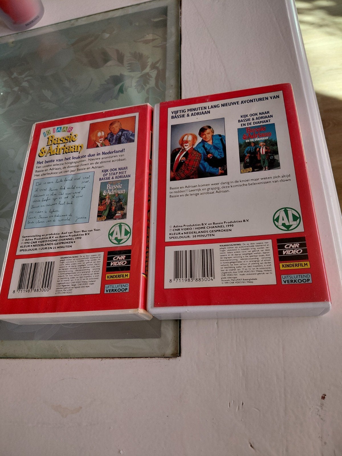 10 Jaar Bassie en Adriaan & Op Bezoek bij B&A. CNR VHS., Cd's en Dvd's, Ophalen of Verzenden, Gebruikt, Kinderprogramma of -film