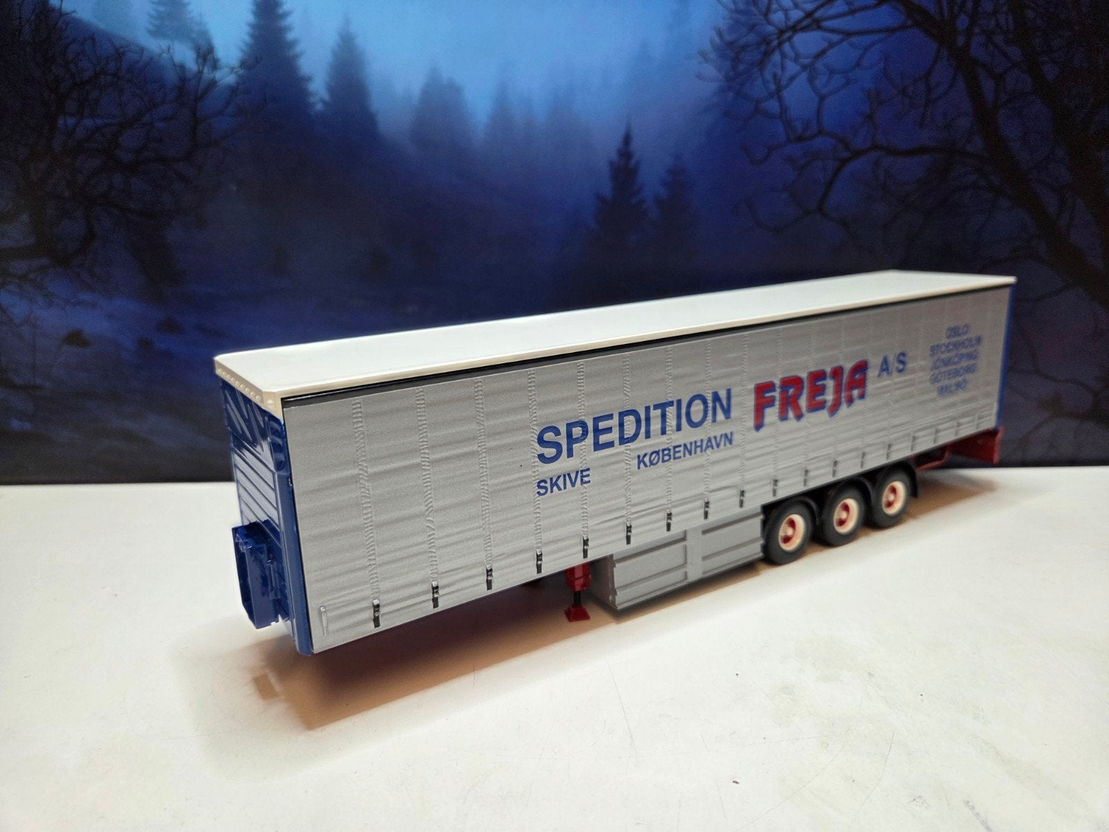 Tekno zeilen trailer Freja, Hobby en Vrije tijd, Modelauto's | 1:50, Jobo.models@gmail.com, Ophalen of Verzenden, Tekno, Jobo-models