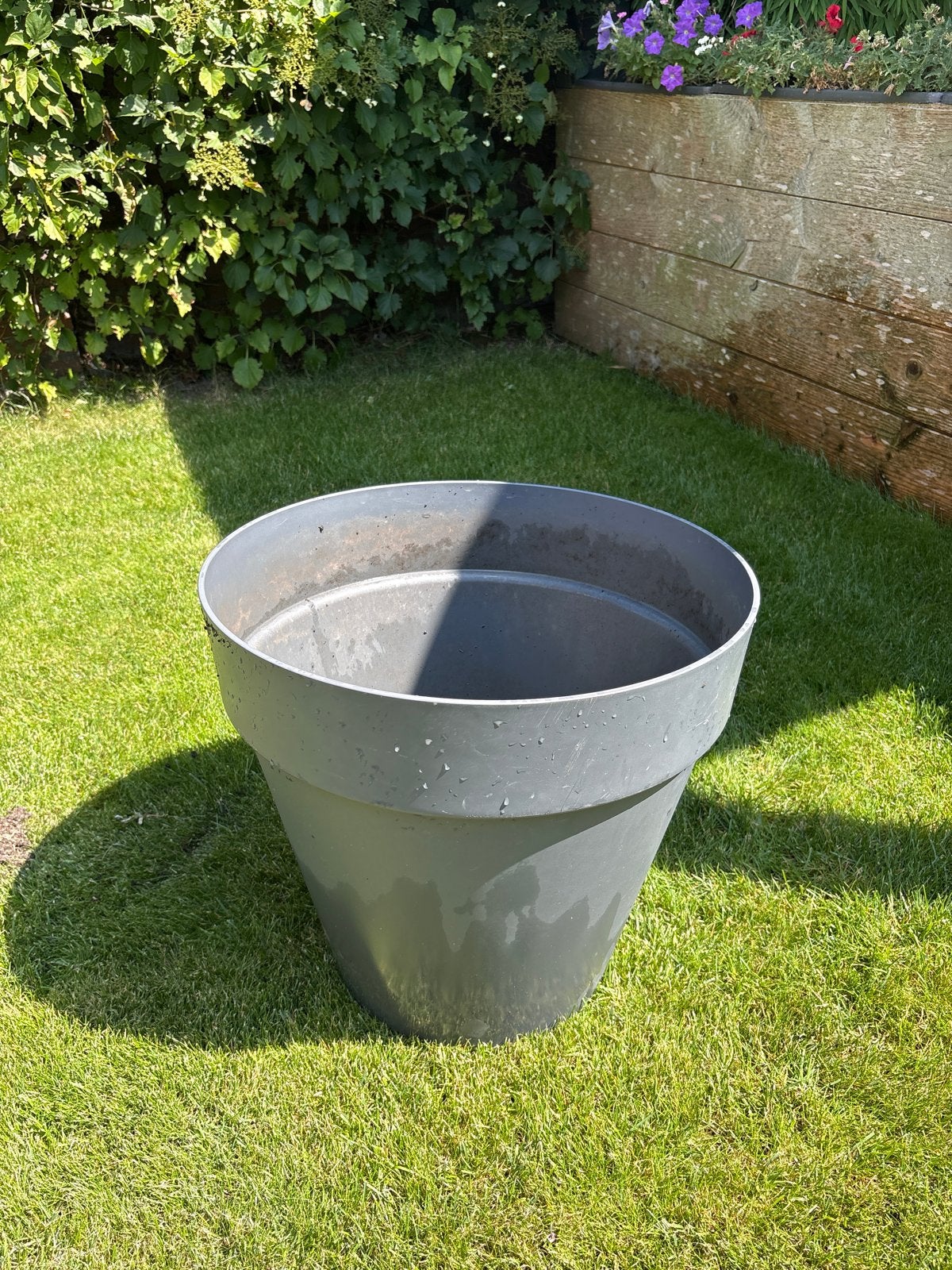 Elho Loft Urban 50 Round bloempot, Tuin en Terras, Bloempotten, Gebruikt, Kunststof, Balkon, Minder dan 40 cm, 40 cm of meer, Rond