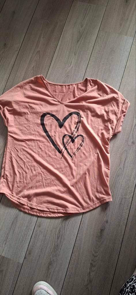 ZGN Shirt met hartjesprint - Maat XL, Maat 46/48 (XL) of groter, Ophalen of Verzenden, Zo goed als nieuw, Korte mouw