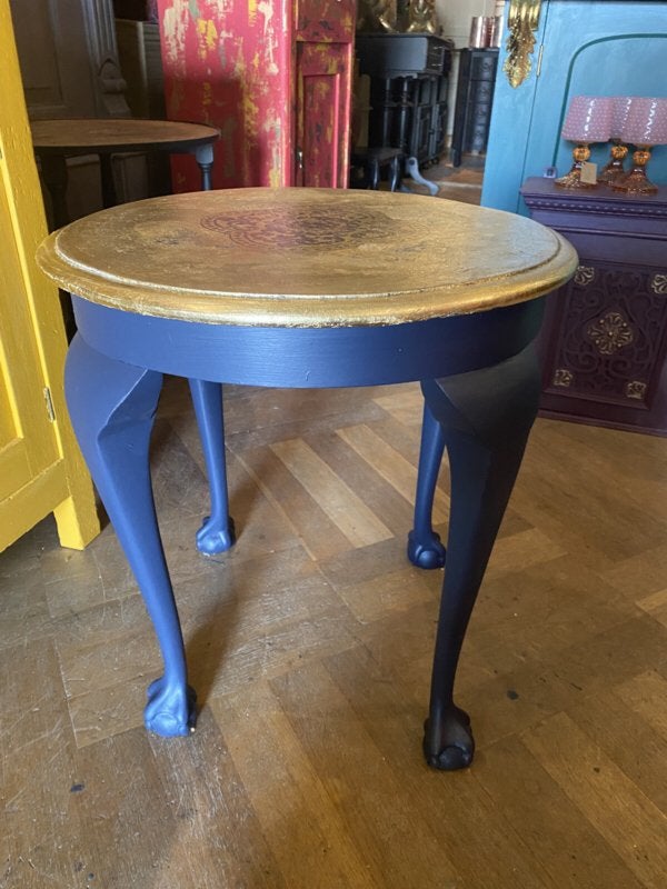 Antiek tafeltje, vintage plantentafel, leeuwenpootjes VdlM, Antiek en Kunst, Ophalen