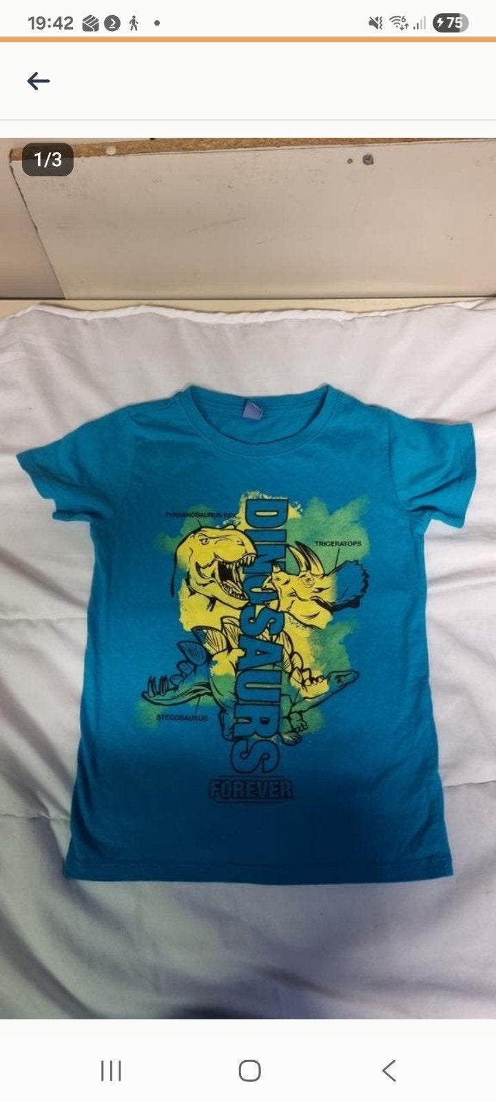 Dopodopo blauw zomershirt maat 128 met dinosaurus opdruk, Kinderen en Baby's, Kinderkleding | Maat 128, Gebruikt, Ophalen of Verzenden