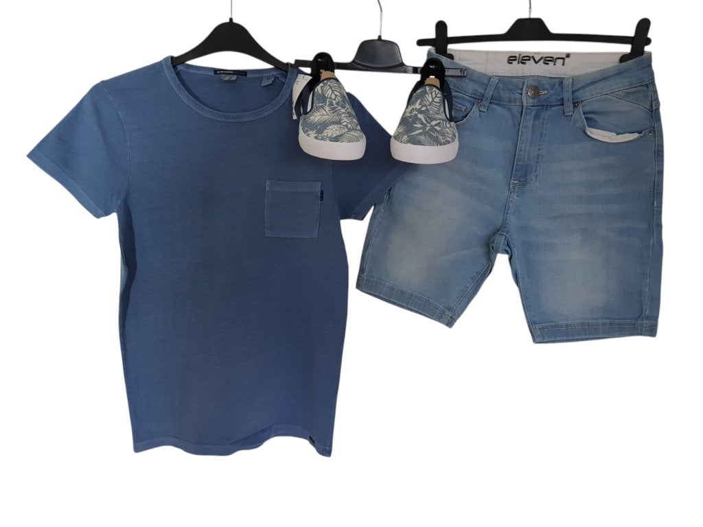 Mooi blauw SCOTCH & SODA shirt maat S., Kleding | Heren, T-shirts, Zo goed als nieuw, Scotch & Soda, Maat 46 (S) of kleiner, Verzenden