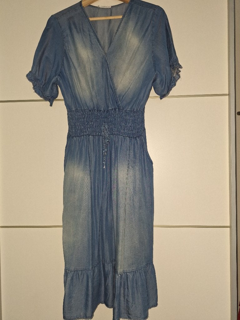 spijkerjurkje new collection mt.m izgs, Kleding | Dames, Maat 38/40 (M), Blauw, Ophalen of Verzenden, Knielengte