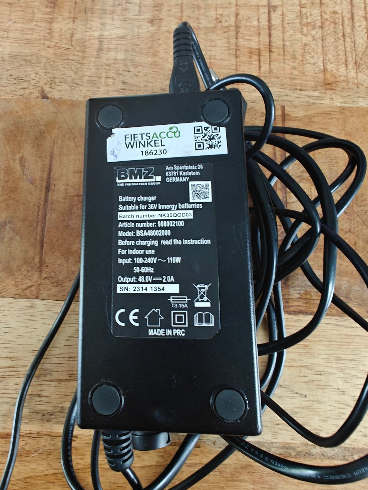 BMZ Oplader voor Gazelle Innergy – 36V, Zo goed als nieuw