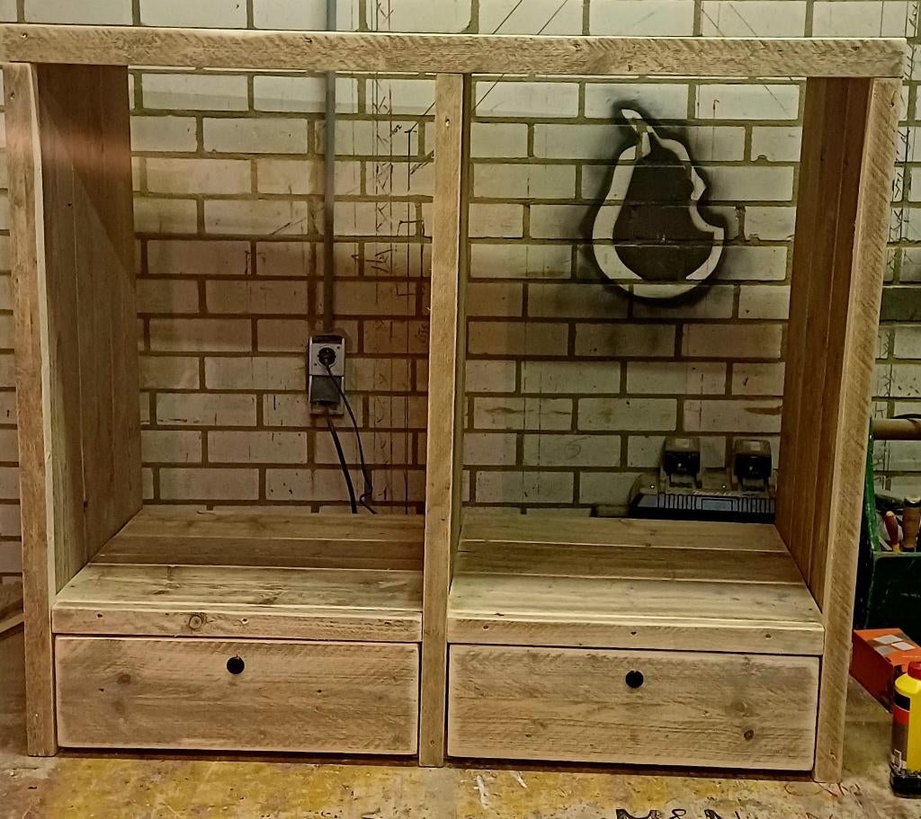 Wasmachine droger ombouw "Tjeerd" verhoger Witgoedkast, Ophalen, 100 tot 150 cm, 100 tot 150 cm, Nieuw