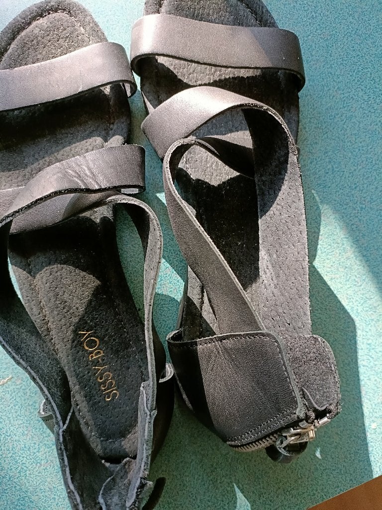 Nieuw: Sissy Boy leren sandalen, Zwart, Nieuw, Sissy-Boy, Sandalen of Muiltjes