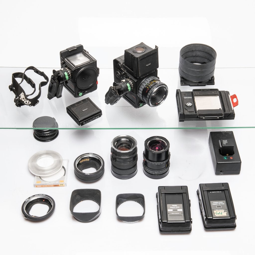 Rolleiflex 6008 met 3 objectieven en tussenringen, Overige merken, Camera, Ophalen, Gebruikt