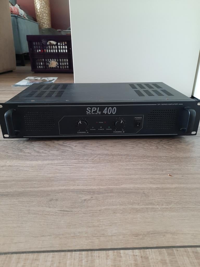 Skytec SPL 400 Series Versterker - 2x 200 Watt, Audio, Tv en Foto, Versterkers en Receivers, Ophalen of Verzenden, Gebruikt, 120 watt of meer