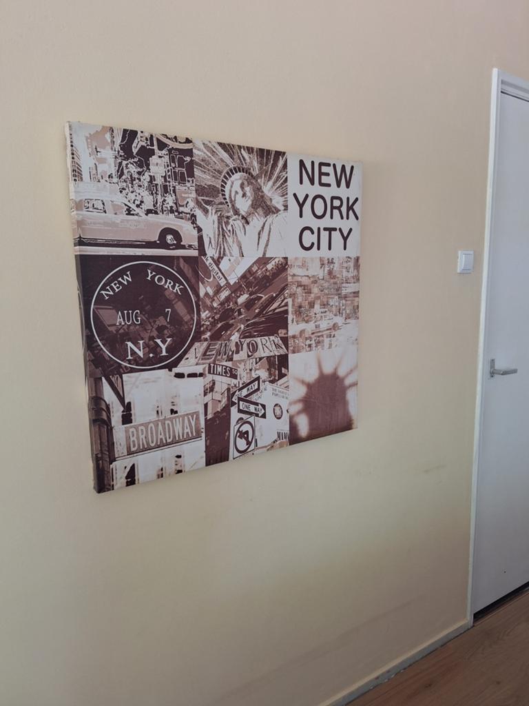 Canvas schilderij New York City - Sepia, Ophalen, 50 tot 75 cm, 50 tot 75 cm, Print