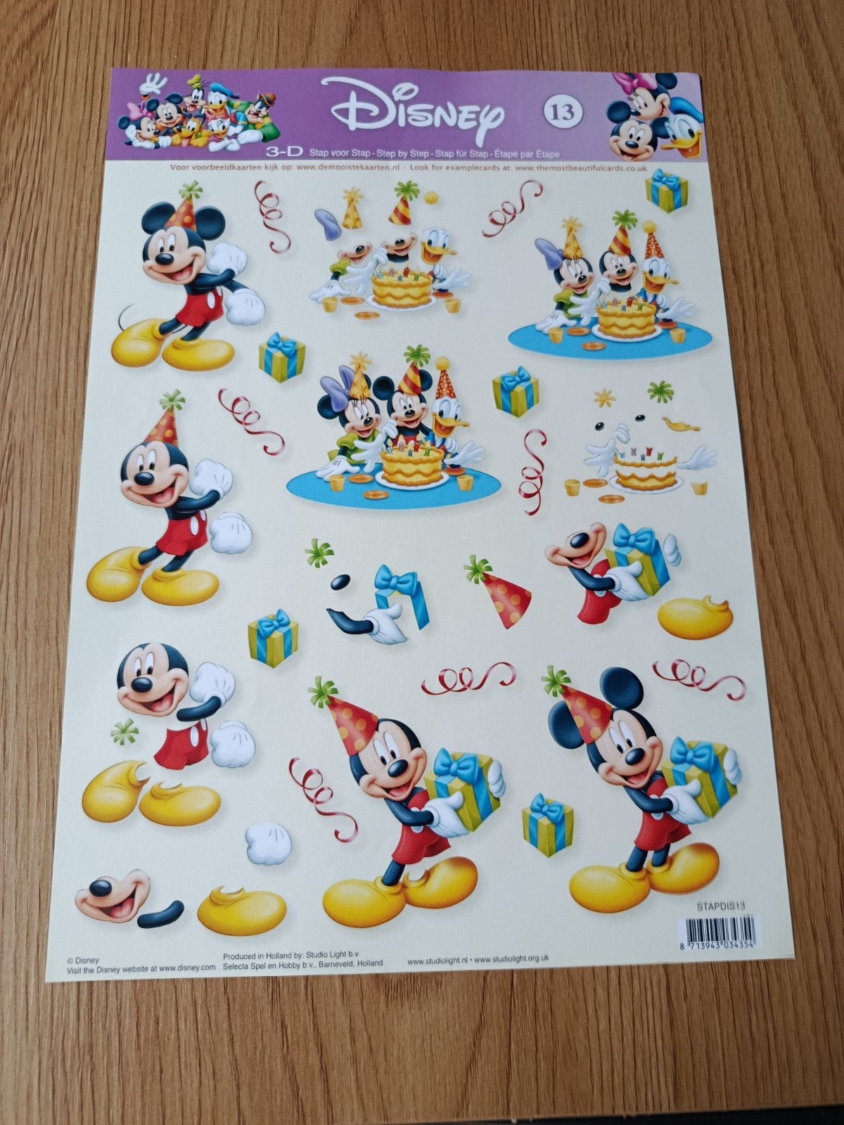 Micky Mouse, Minnie, Donald Duck Knipvel,, Ophalen of Verzenden, Nieuw, Disney, Knipvel
