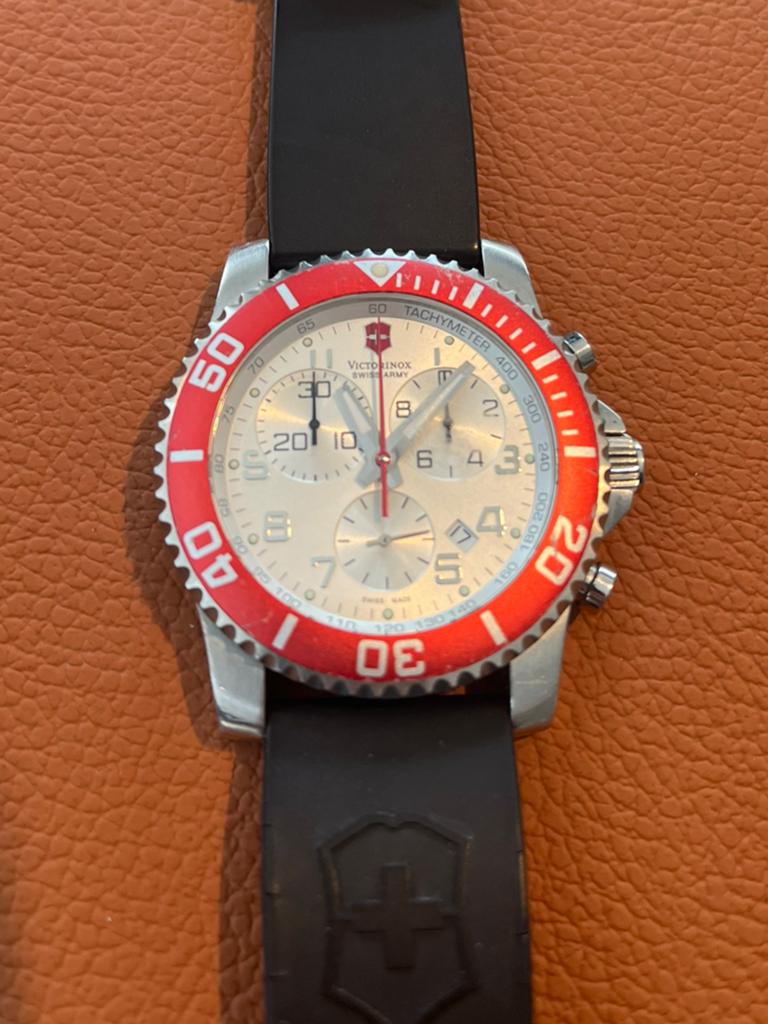 Victorinox Swiss Army Chronograaf Horloge, Sieraden, Tassen en Uiterlijk, Horloges | Heren, Overige merken, Gebruikt, Staal, Verzenden
