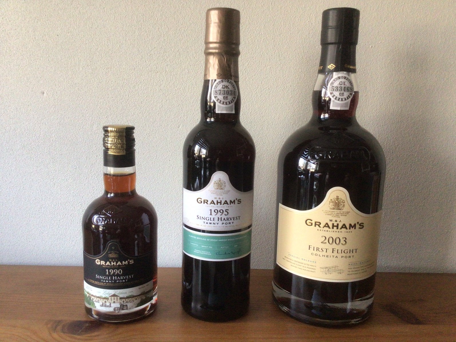 3 v grahams colheita port 1990-1995-2003, Verzamelen, Wijnen, Nieuw, Ophalen of Verzenden, Vol, Overige gebieden