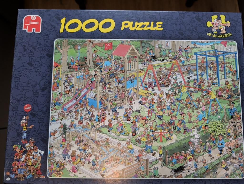 Jan van Haasteren Puzzel 1000 Stukjes - Speeltuin, Ophalen, Meer dan 50 stukjes, Gebruikt, 6 jaar of ouder