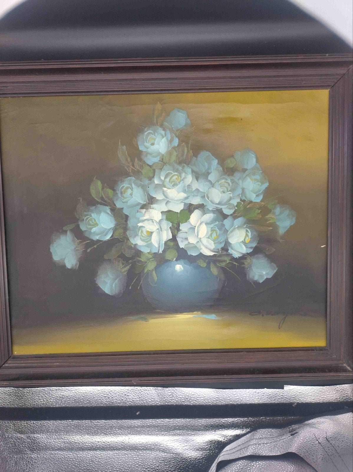 Sfeervol Olieverfschilderij - Bloemenstilleven met Rozen, Bloemen, Doek, Realistisch, Ophalen of Verzenden