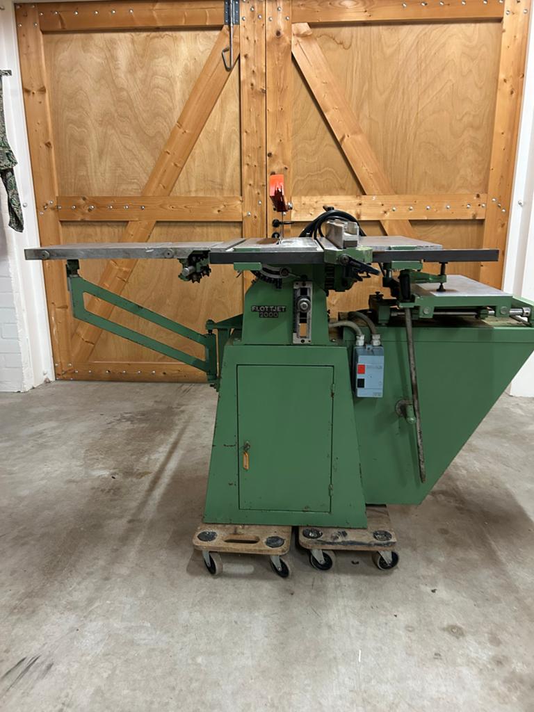 Flottjet 2000 Combinatiemachine (1983) met langgatboor, Doe-het-zelf en Verbouw, Ophalen, 1200 watt of meer, Lintzaag, 70 mm of meer