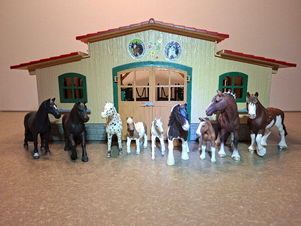 schleich paard: Clydesdale, Tennessee, Fries, Tinker, Paint, Ophalen of Verzenden, Zo goed als nieuw, Paard, Beeldje of Figuurtje