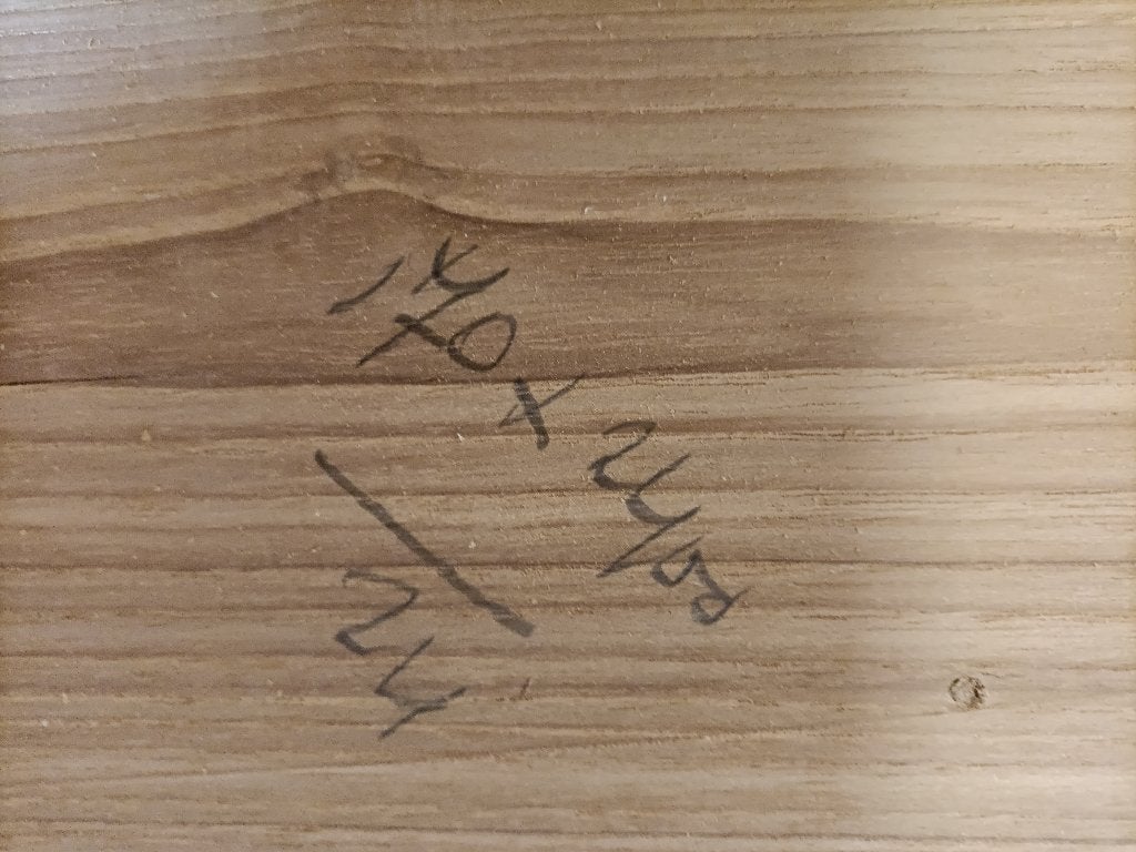 Gebruikt geschaafd teakhout dikte 24 mm  lang 2400 mm, Doe-het-zelf en Verbouw, Hout en Planken, Ophalen, Gebruikt, Minder dan 25 mm