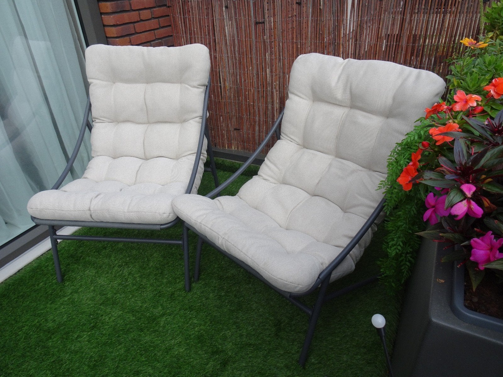 LOUNGESET 2 LUXE TUINSTOELEN (met eigentijdse uitstraling), Ophalen, Zo goed als nieuw
