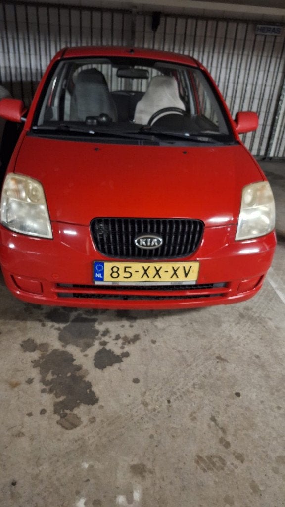 Kia Picanto 1.0 2007 Rood, Auto's, Voorwielaandrijving, 4 cilinders, 61 pk, Origineel Nederlands