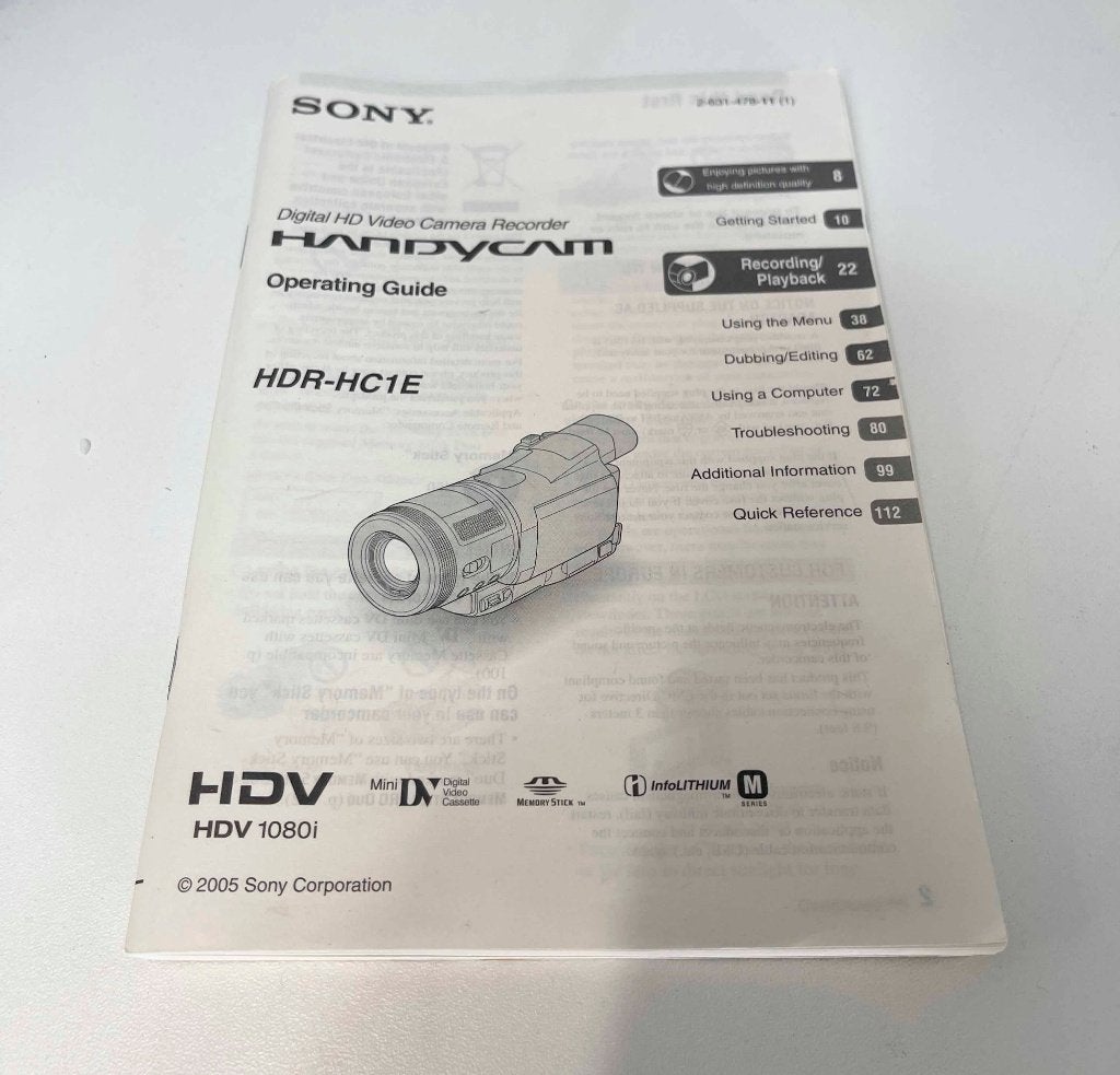 Foto 15 van Sony HDR-HC1E Digitale HDV/MiniDV Handycam-lees advertentie