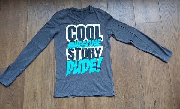 Coolcat Grijze Longsleeve met Print (158-164), Kinderen en Baby's, Gebruikt, Coolcat, Ophalen of Verzenden, Shirt of Longsleeve
