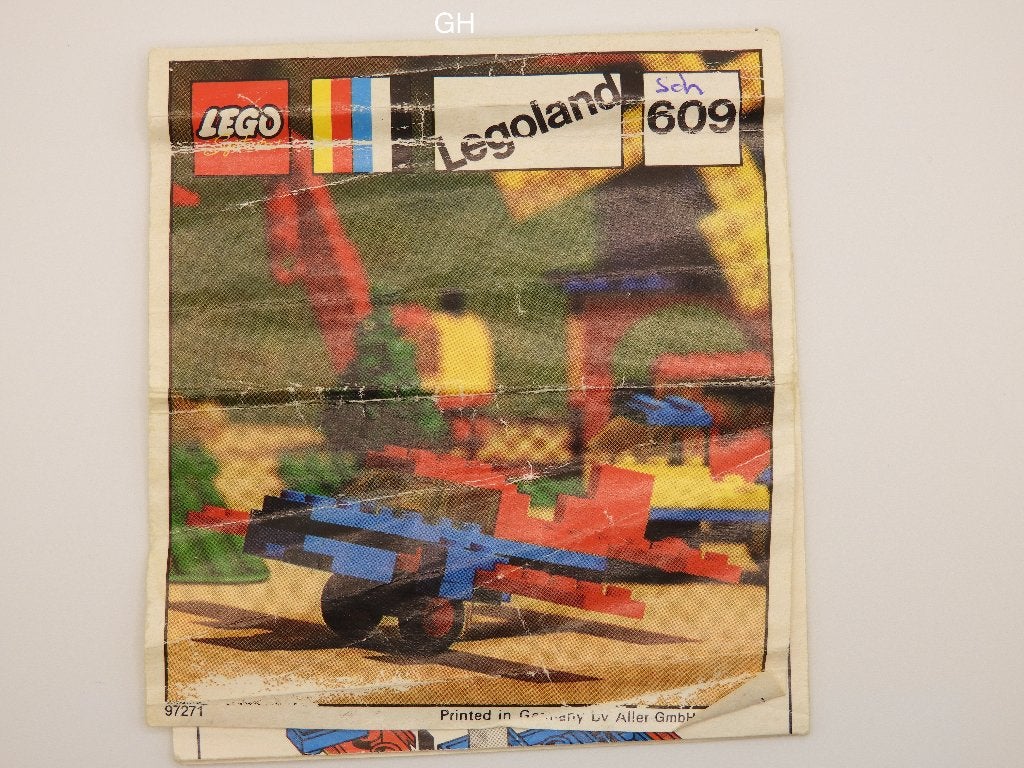 Lego 609 Vintage Aeroplane, Gebruikt, Lego, Inclusief instructies, Ophalen of Verzenden