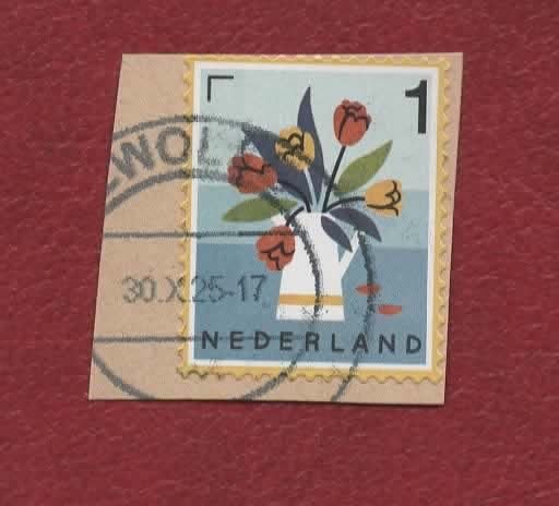 4122 - Echt Hollands '23 - Bloemen - gebr - (pst.st. Zwolle), Ophalen of Verzenden, Na 1940, Gestempeld