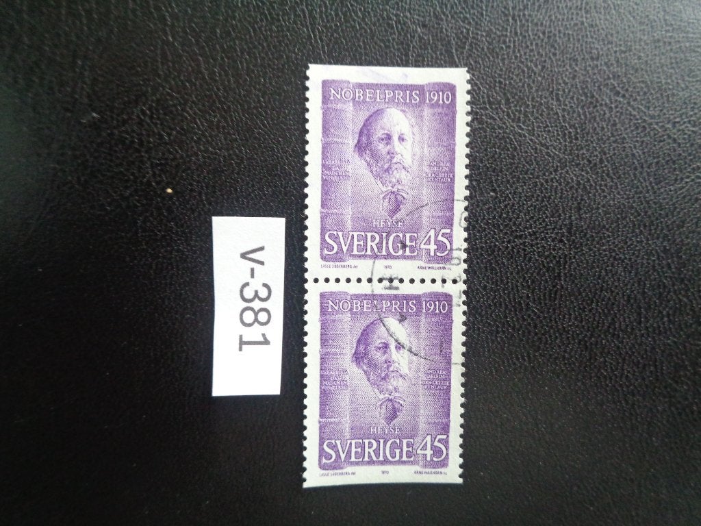 zweden - paartje ludwig heyse 1970 (v-381), Ophalen of Verzenden, Zweden, Gestempeld