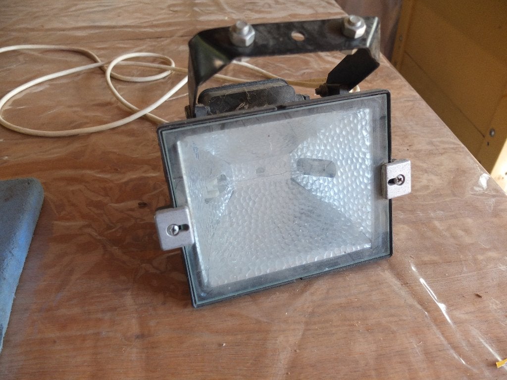 halogeen bouwlamp, Doe-het-zelf en Verbouw, Bouwverlichting, Ophalen, Gebruikt, 200 tot 500 watt