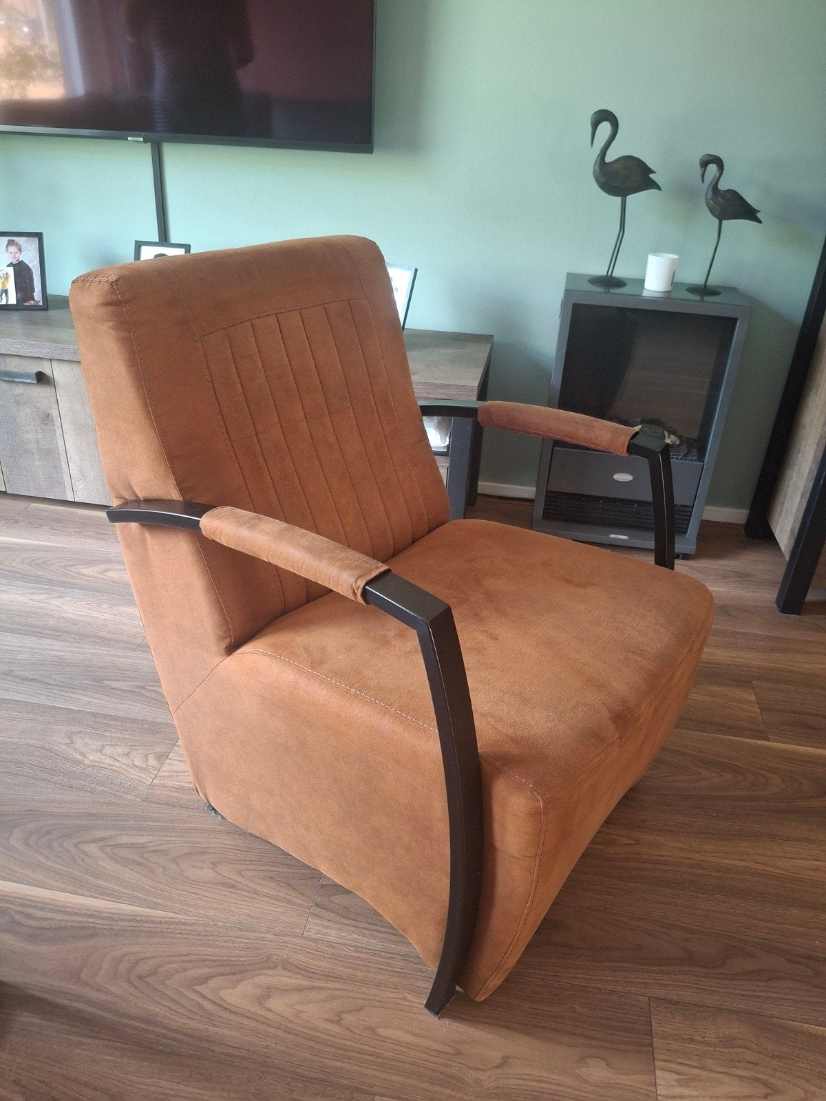 fauteuil zgan!, Huis en Inrichting, Fauteuils, Ophalen, Overige materialen, 75 tot 100 cm, Zo goed als nieuw