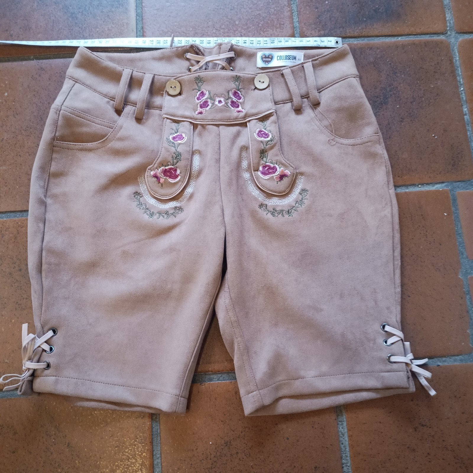 Colosseum 44 46 XS S  lederhose imitatie Oktoberfest, Ophalen of Verzenden, Zo goed als nieuw, Maat 46 (S) of kleiner