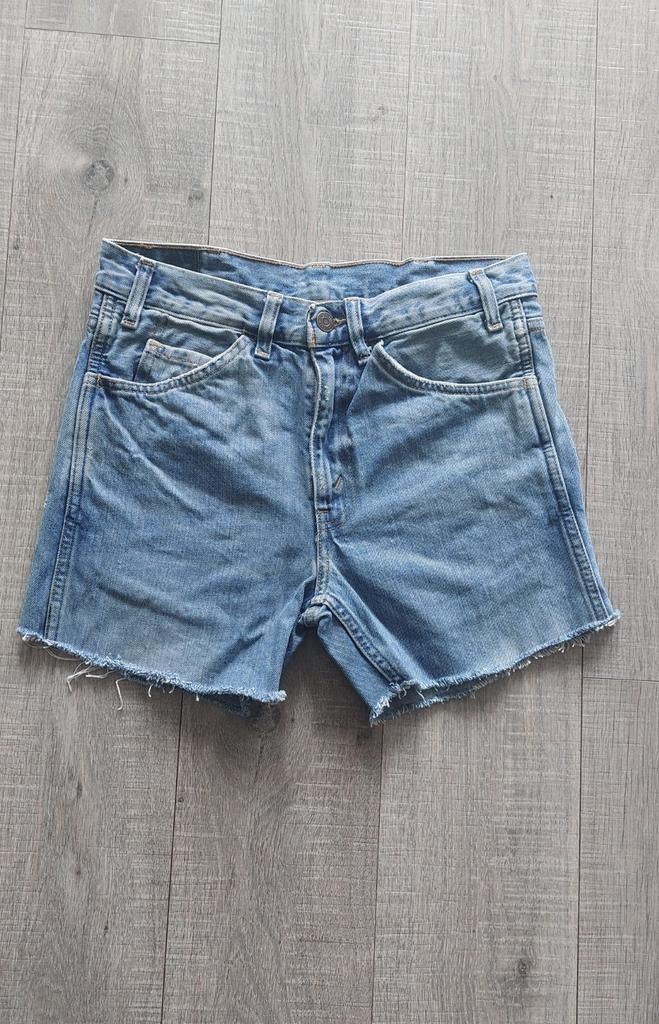 Levis Vintage Clothing 606 Orange tab Big E denim shorts 28, Blauw, Ophalen of Verzenden, W28 - W29 (confectie 36), Gedragen