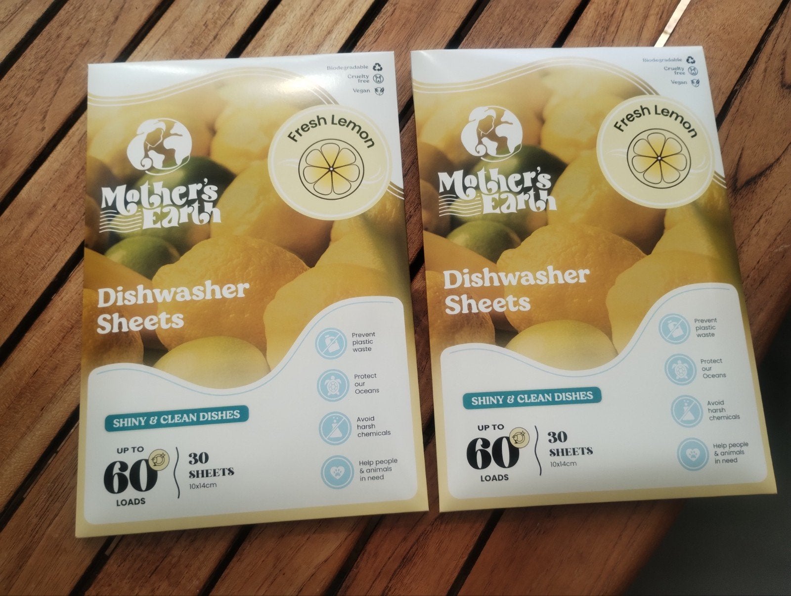 Mother's Earth Afwasmachine Vellen Fresh Lemon 2x30 stuks, Ophalen of Verzenden, Nieuw