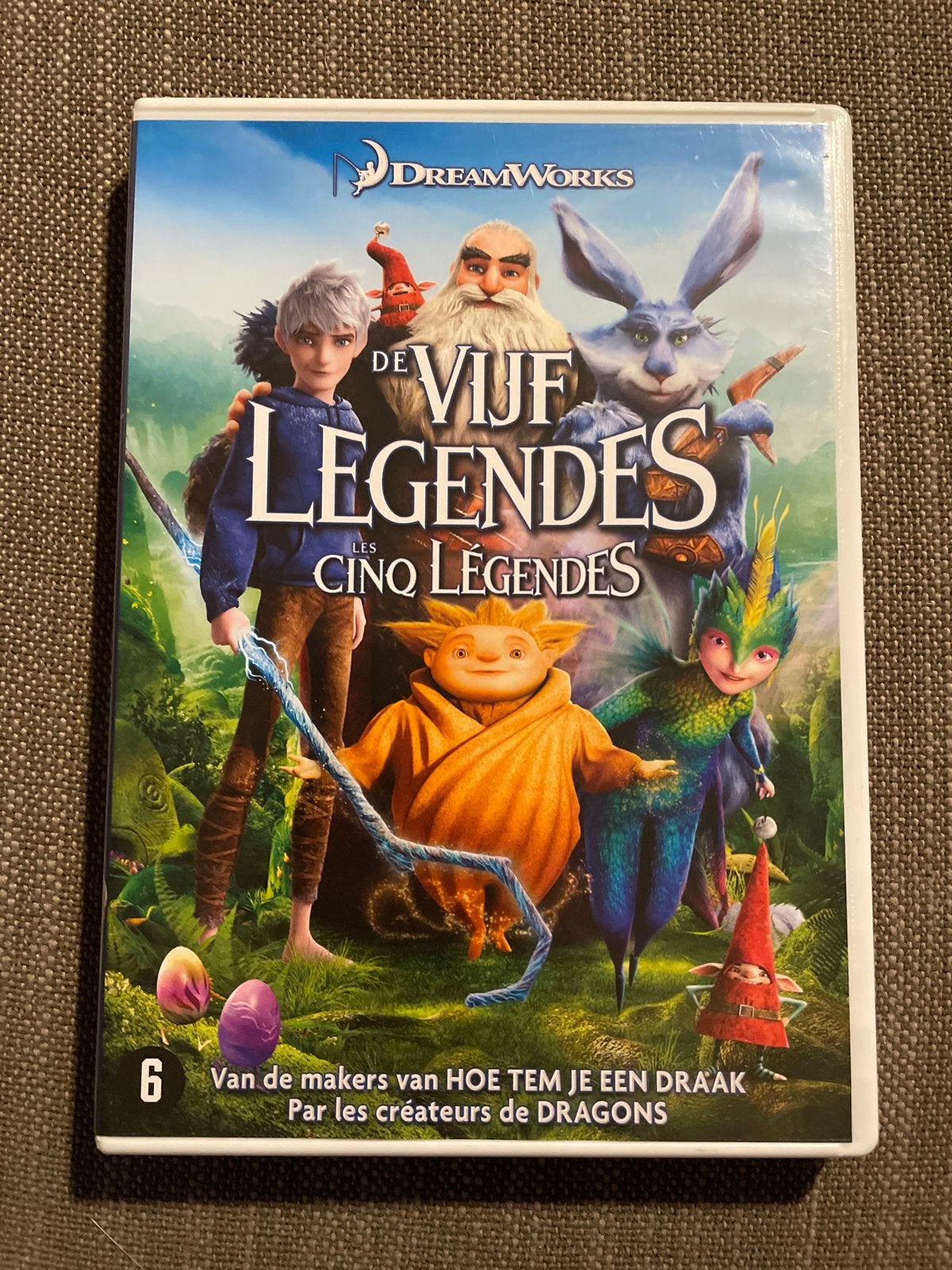 De Vijf Legendes (Rise of the Guardians) dvd, Cd's en Dvd's, Avontuur, Ophalen of Verzenden, Zo goed als nieuw, Vanaf 6 jaar