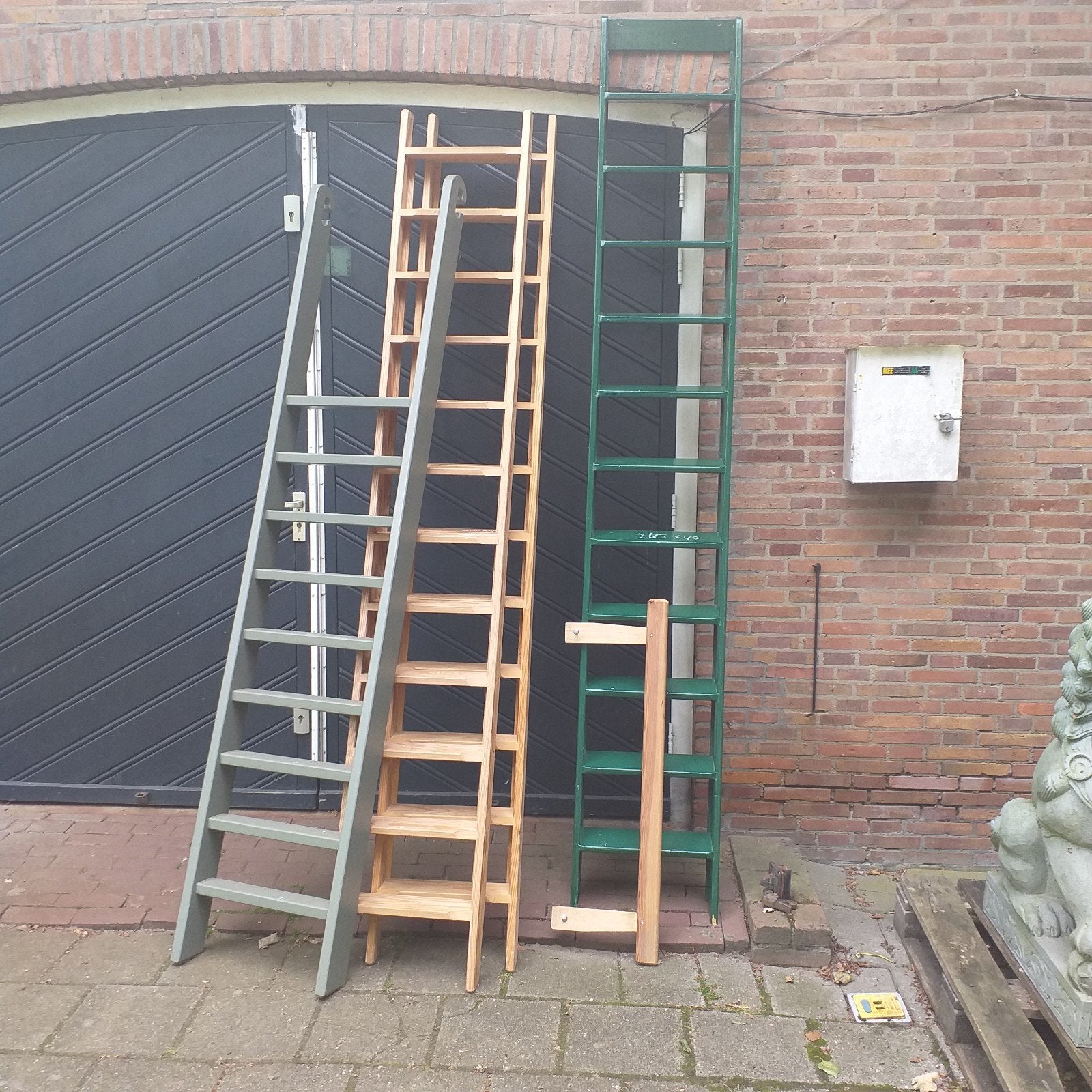 Houten trap , huishoudtrap, ladder , fruitladder vanaf 15,-, Ophalen