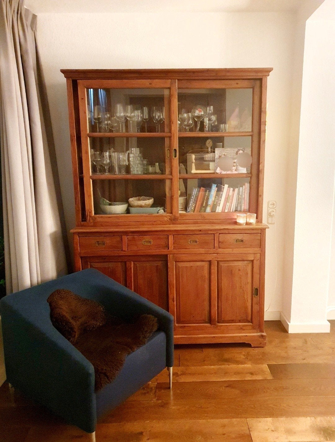 buffetkast teakhout, Ophalen, 200 cm of meer, Teakhout, Zo goed als nieuw