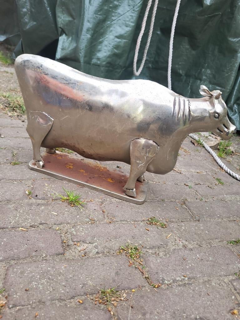 Decoratieve metalen koe - 49x25x11 cm, Huis en Inrichting, Ophalen of Verzenden