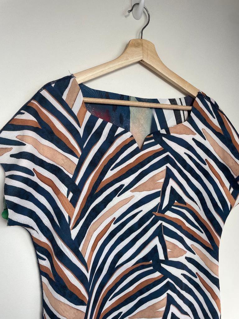 Lizzy & Coco omkeerbare jurk groen safari print maat M, Kleding | Dames, Maat 38/40 (M), Lizzy & Coco B.V., Ophalen of Verzenden