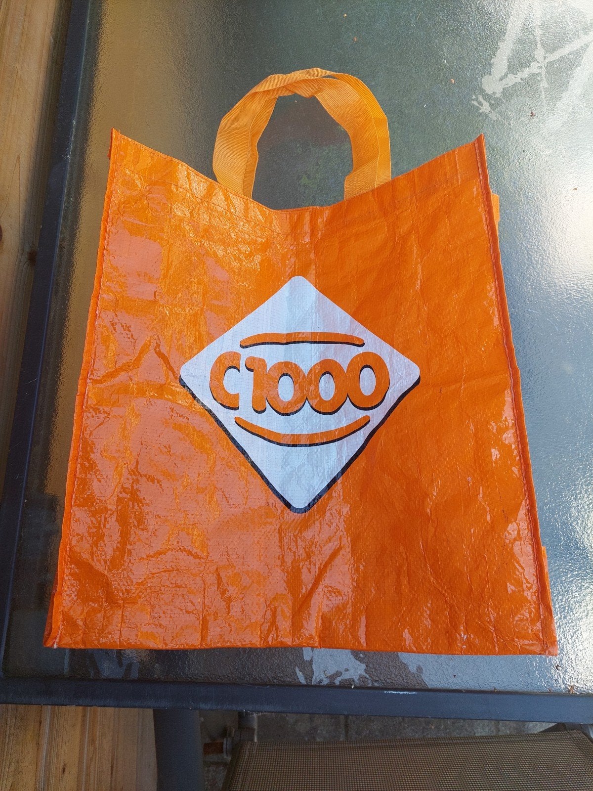 C1000 supermarkt bigshopper - Oranje boodschappentas, Ophalen of Verzenden, Gebruikt, Gebruiksvoorwerp
