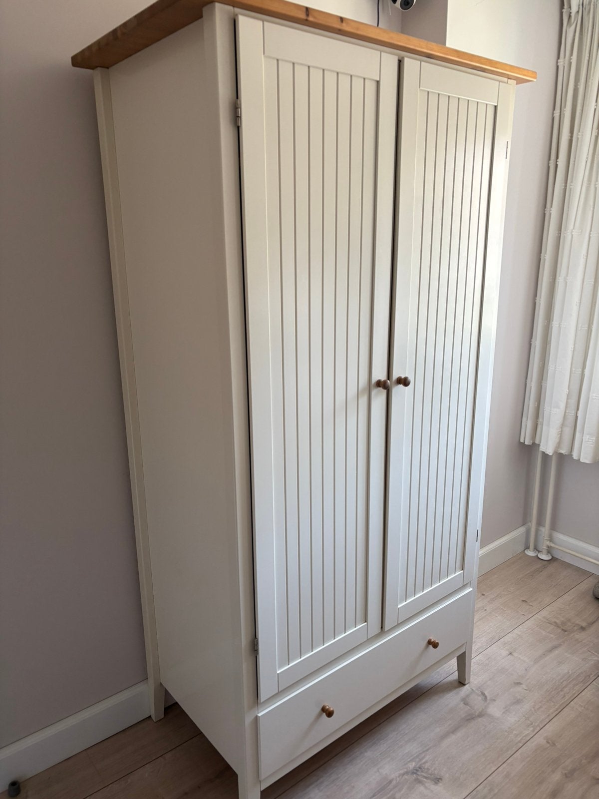 Ikea Visdalen kledinghangkast met lade, Grenenhout, 50 tot 100 cm, Zo goed als nieuw, Landelijkestijl