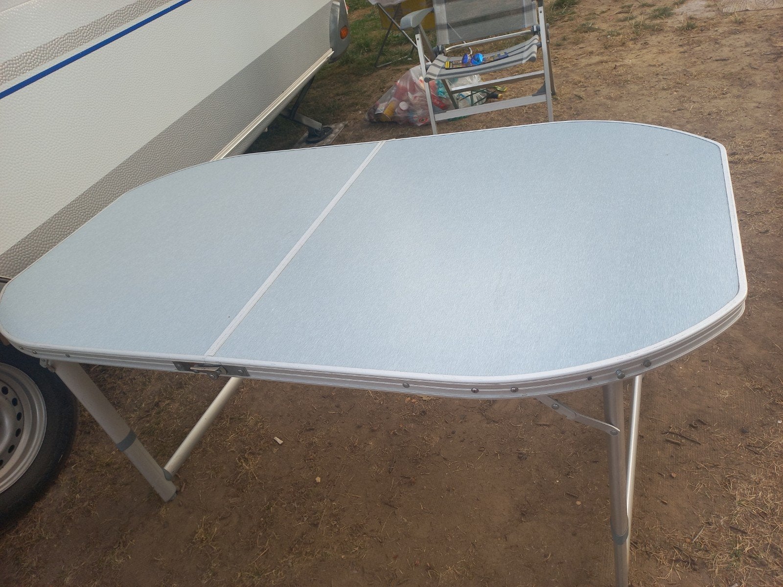 Bocamp grote Campingtafel zéér netjes Plat Opvouwbaar & Vers, Ophalen, Gebruikt, Campingtafel