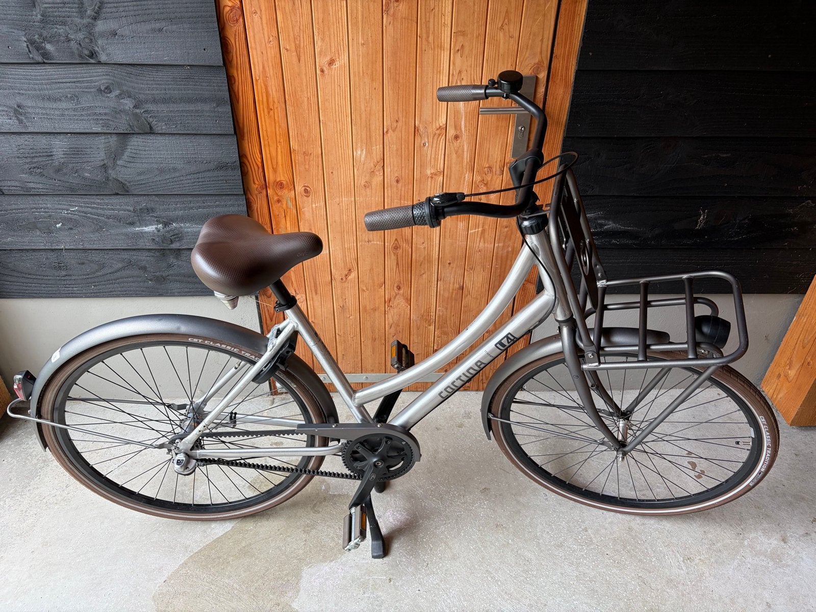 Cortina U4 Raw D50 Aluminium Brushed R3 BELT Transportfietd, Fietsen en Brommers, Ophalen, Terugtraprem, Versnellingen, Zo goed als nieuw