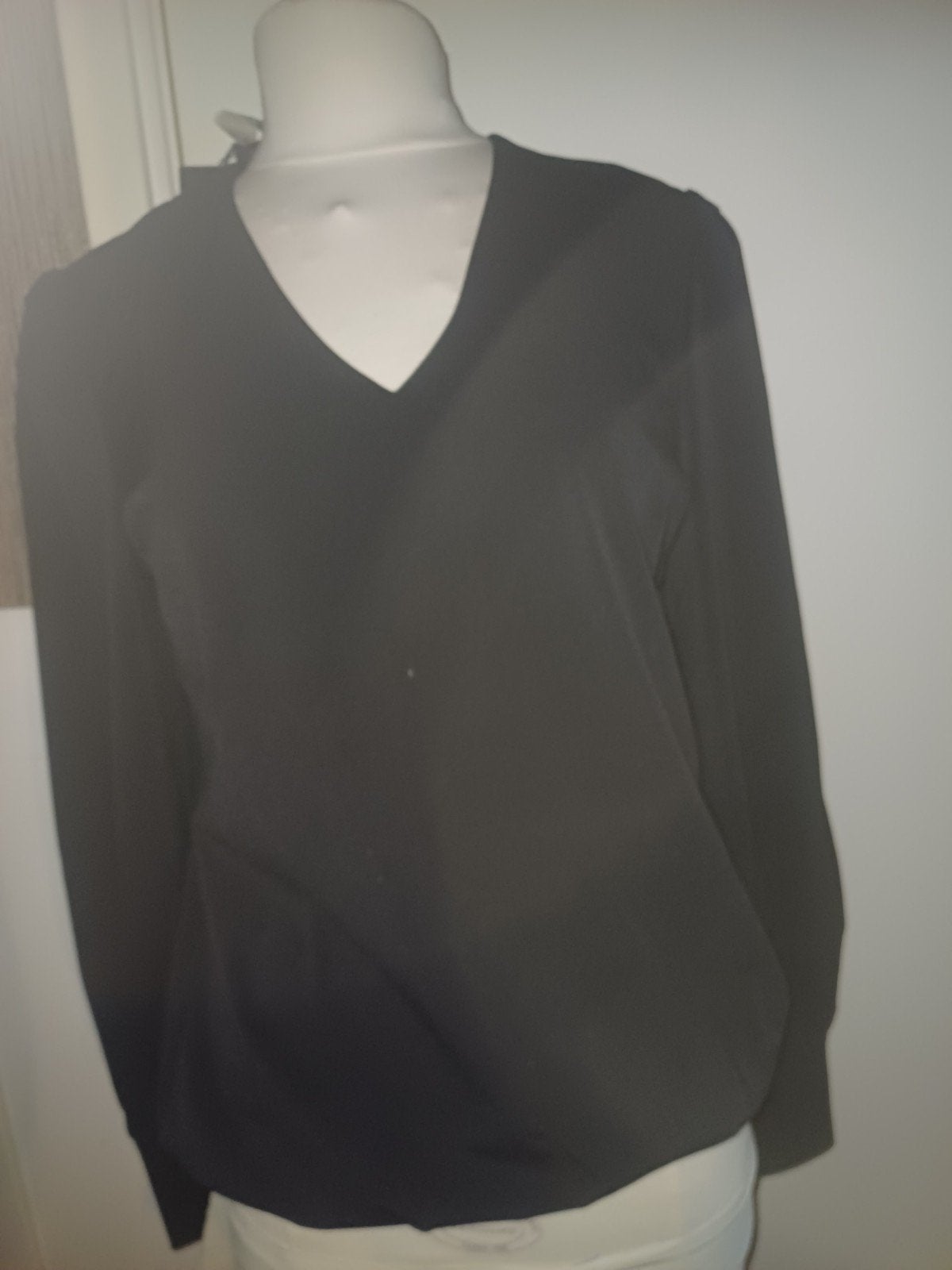 Mi piace travel V-hals blouse top, Zwart lange manchetten, Kleding | Dames, Zwart, Maat 46/48 (XL) of groter, Onbekend, Nieuw