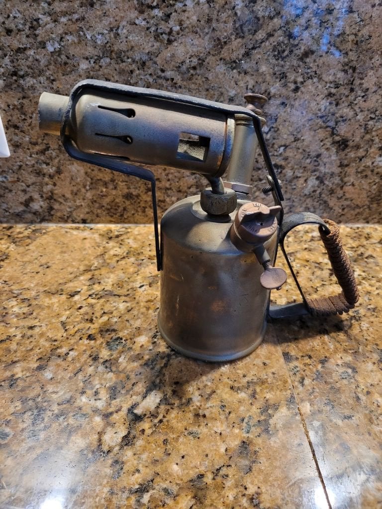 Antieke WO1 Militaire Blaaslamp SH&S uit 1917, Antiek en Kunst, Ophalen of Verzenden