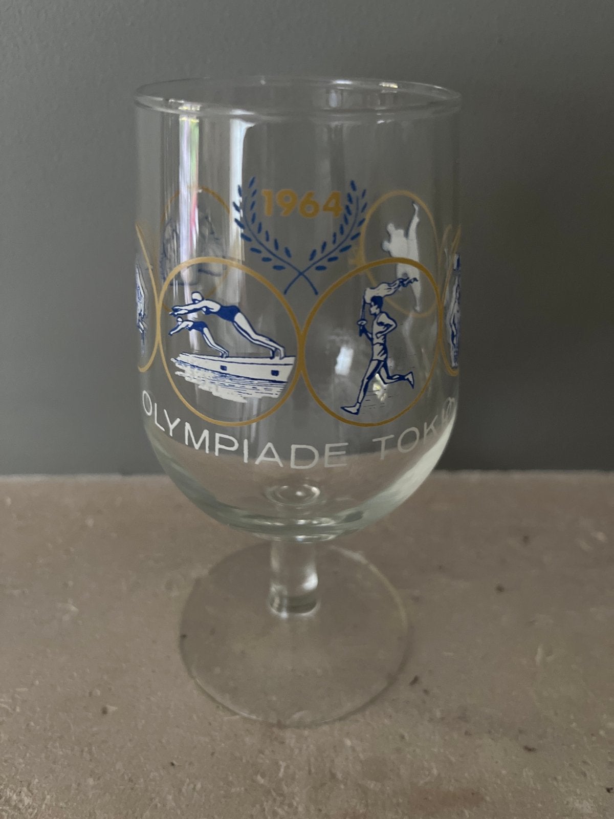 Vintage Olympische Spelen Tokio 1964 Glas, Verzamelen, Ophalen, Gebruikt