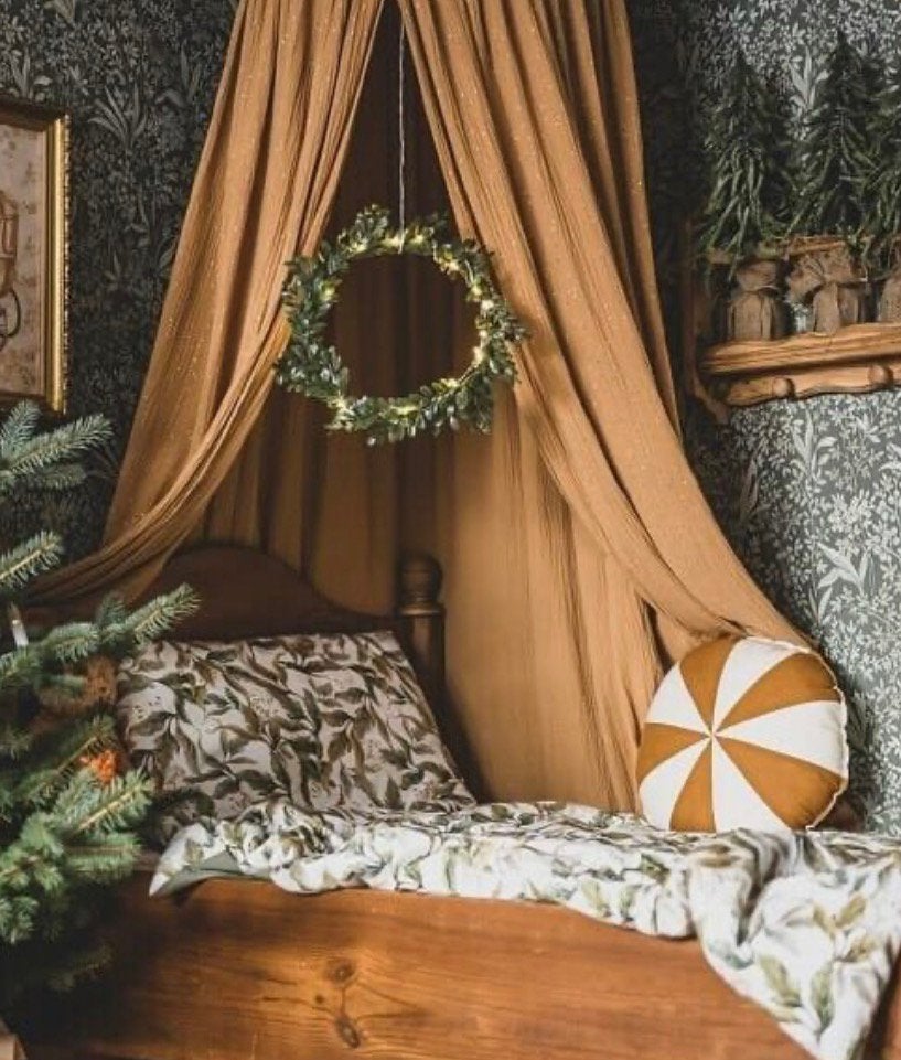 Gouden bedhemel, Kinderen en Baby's, Ophalen, Zo goed als nieuw, 180 cm of meer, 85 tot 100 cm