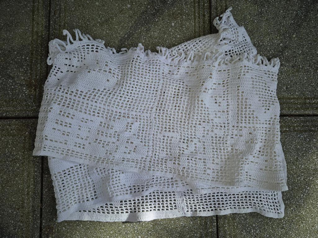 gehaakt valletje, Gebruikt, Wit, Ophalen of Verzenden, 200 cm of meer